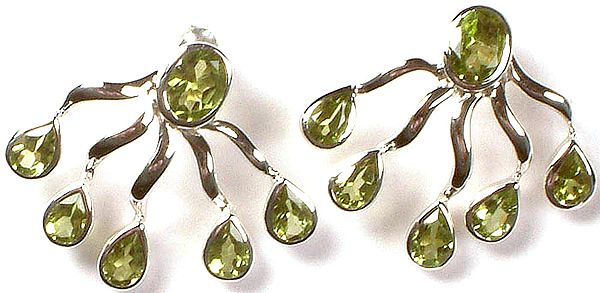 Faceted Peridot Earrings