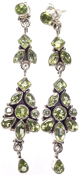 Faceted Peridot Earrings