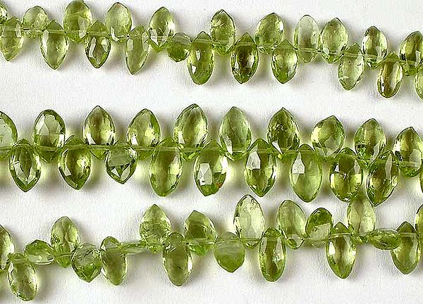 Faceted Peridot Marquis