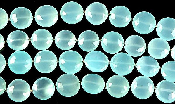 Faceted Peru Chalcedony Coins