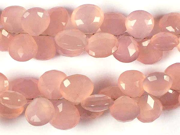Faceted Light Pink Chalcedony Briolette