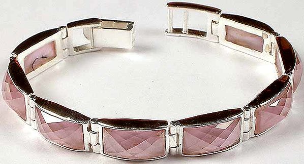 Faceted Pink Cubic Zirconia Bracelet