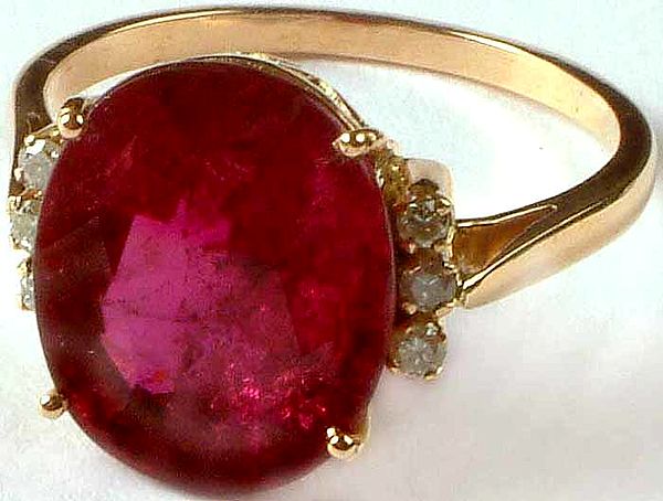 Faceted Pink Tourmaline Ring