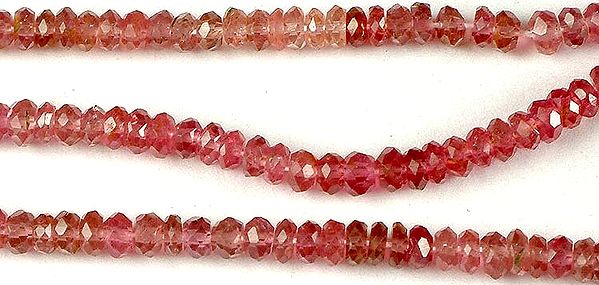 Faceted Pink Tourmaline Rondells