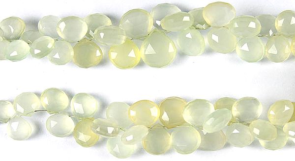 Faceted Powder Yellow Chalcedony Briolette