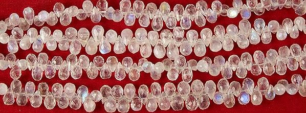 Faceted Rainbow Moonstone Drops