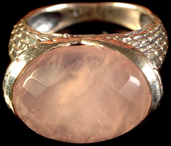 Faceted Rose Quartz Ring
