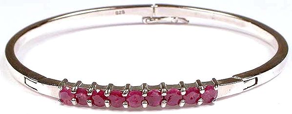 Faceted Ruby Bangle