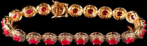 Faceted Ruby Bracelet