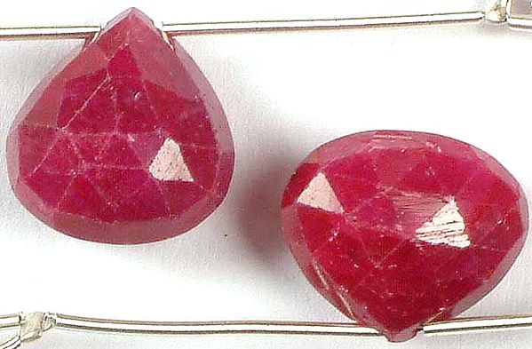 Faceted Ruby Briolette