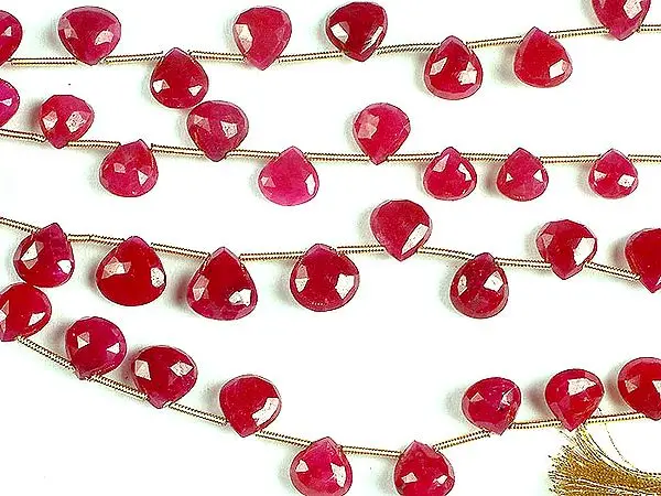 Faceted Ruby Briolette