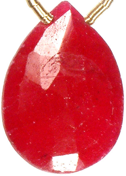 Faceted Ruby Briolette (Price per Piece)