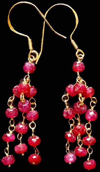Faceted Ruby Chandeliers