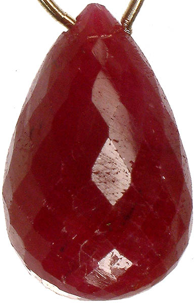 Faceted Ruby Drop<br>(Price Per Piece)