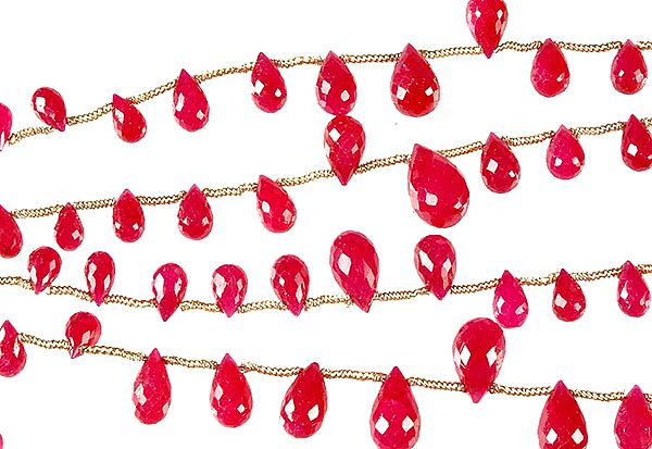 Faceted Ruby Drops