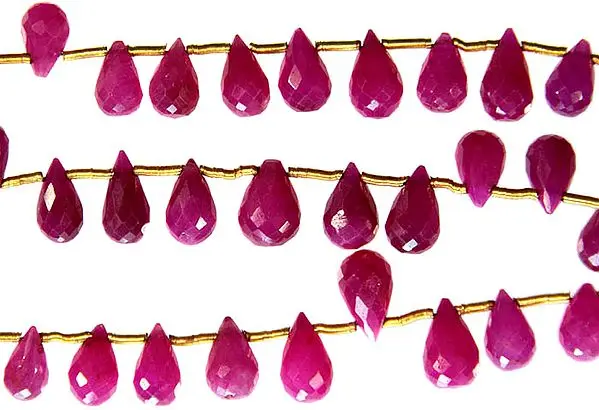 Teardrop Ruby Gemstone Beads
