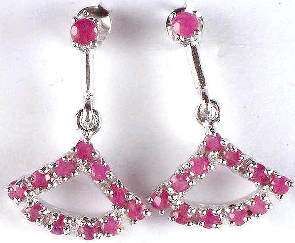Faceted Ruby Earrings