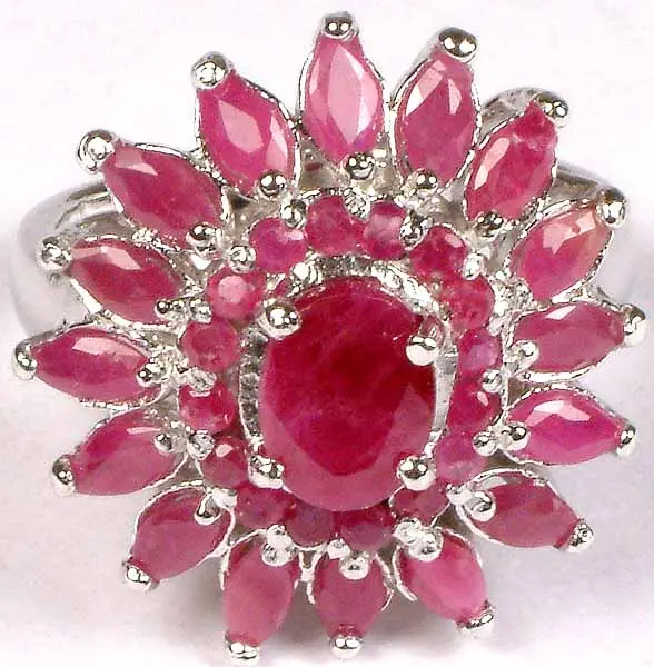 Faceted Ruby Flower