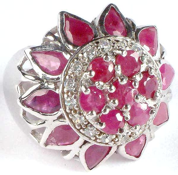 Faceted Ruby Flower