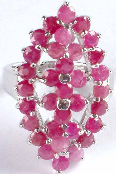 Faceted Ruby Marvel Ring