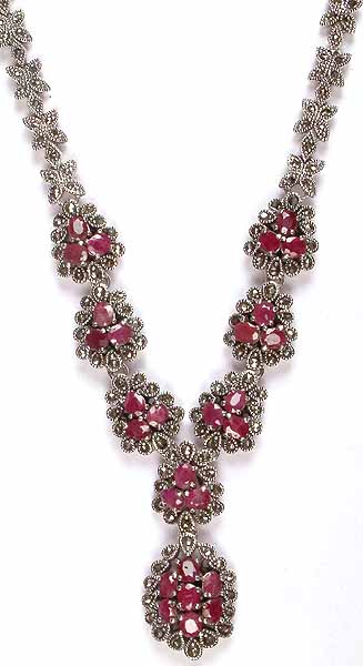 Faceted Ruby Necklace