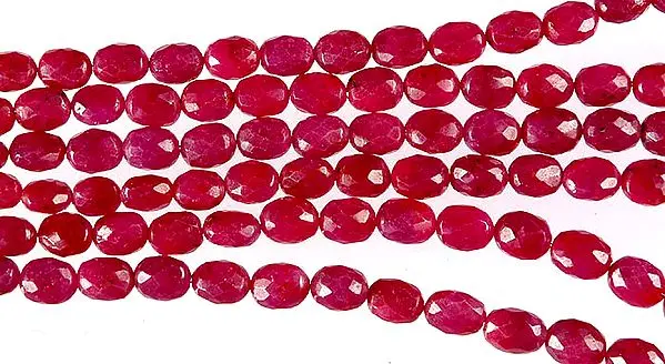 Faceted Ruby Ovals