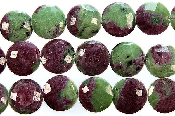 Faceted Ruby Zoisite Coins