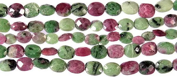 Faceted Ruby Zoisite Ovals