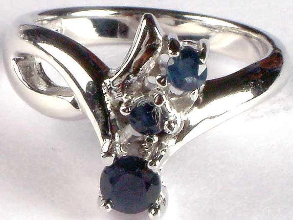 Faceted Sapphire Ring