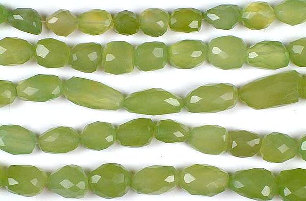 Faceted Sea Green Chalcedony Tumbles