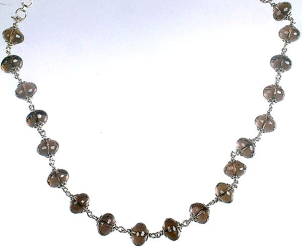 Faceted Smoky Topaz Necklace