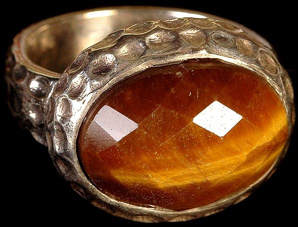 Faceted Tiger Eye Ring