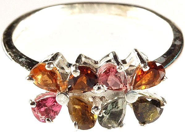 Faceted Tourmaline Ring (in Mixed Colors)