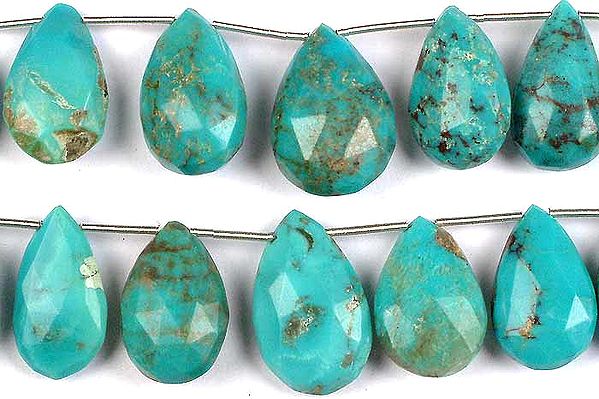 Faceted Turquoise Briolette