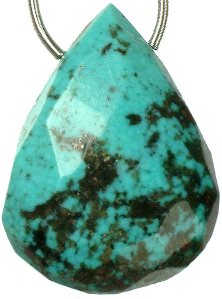 Faceted Turquoise Briolette<br>(Price Per Piece)