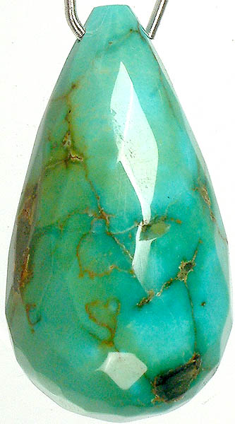 Faceted Turquoise Drop (Price Per Piece)
