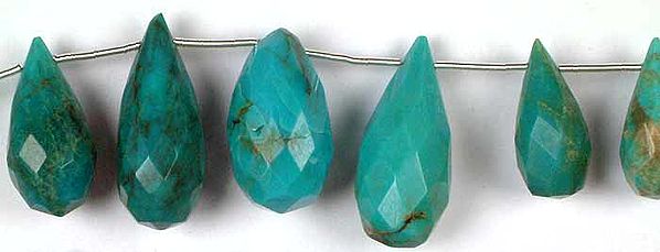 Faceted Turquoise Drops