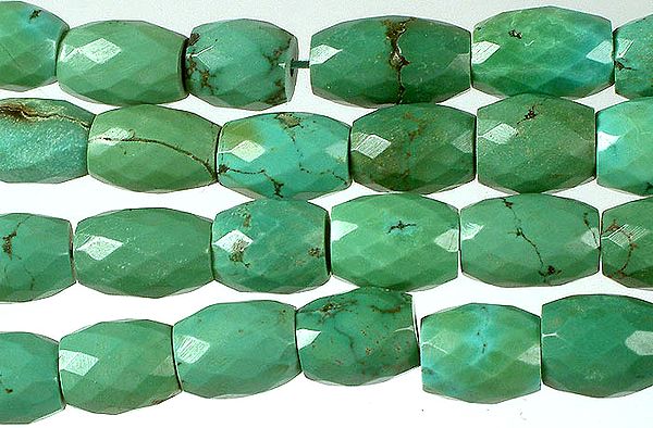 Faceted Turquoise Drums