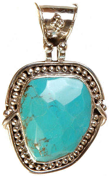 Faceted Turquoise Pendant
