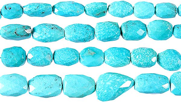Faceted Turquoise Tumbles