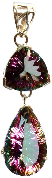 Faceted Twin Mystic Topaz Pendant