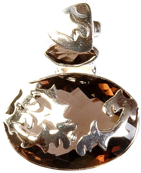 Faceted Twin Smoky Quartz Pendant