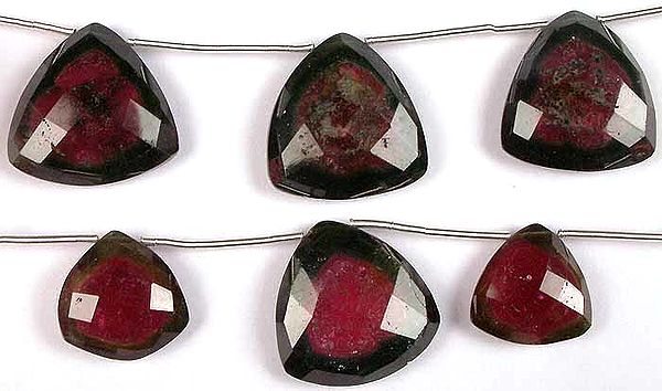 Faceted Watermelon Tourmaline Shapes
