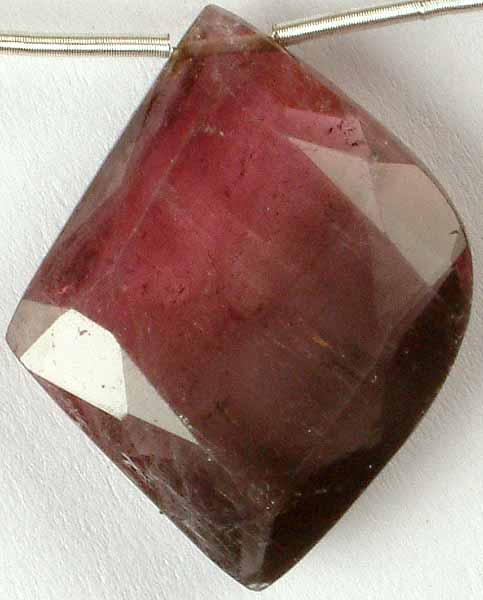 Faceted Watermelon Tourmaline Slice