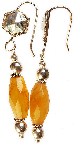 Faceted Yellow Chalcedony Earrings