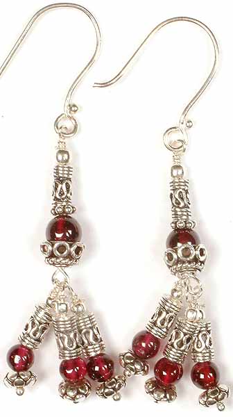 Filigree Garnet Earrings