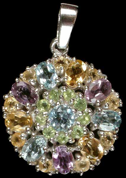 Fine Cut Gemstone Flower
