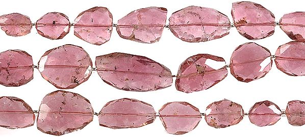 Fine Cut Pink Tourmaline Flat Tumbles