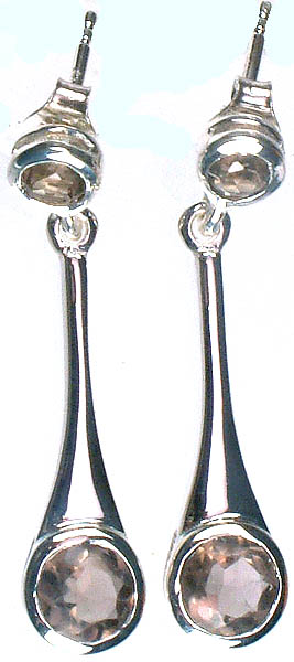 Fine Cut Twin Amethyst Earrings
