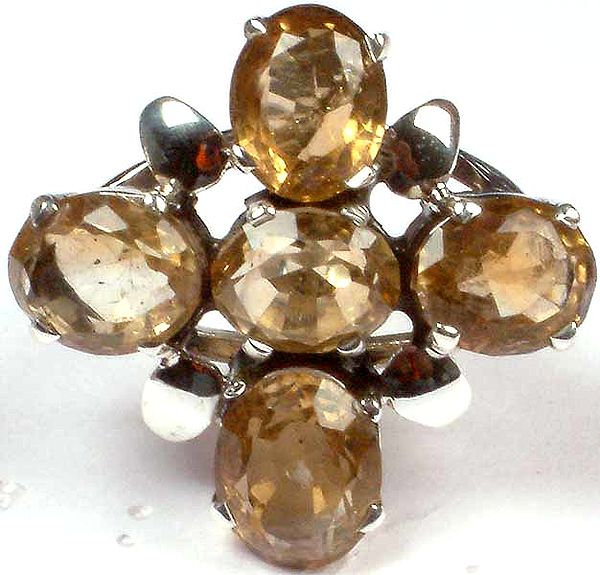 Fine Faceted Citrine Ring